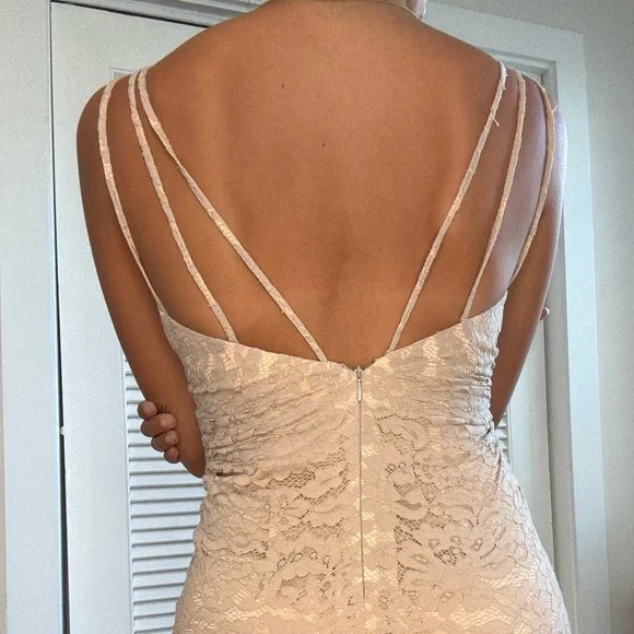 Jill Stuart Beige Lace Gown - Picture 6 of 10